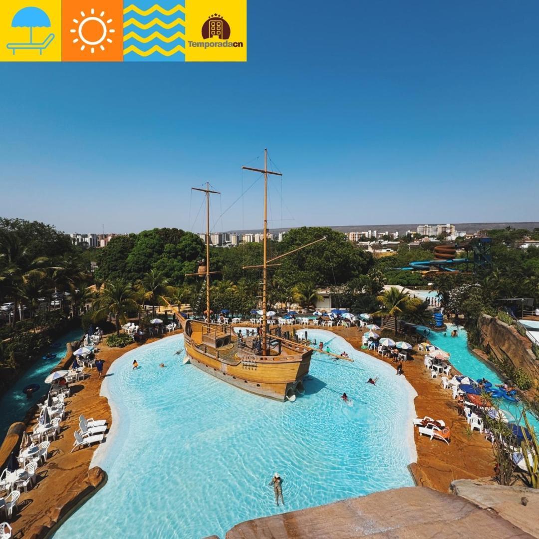 Piazza Com Acesso Ao Acqua Park - Gustavo Aparthotel Caldas Novas Kültér fotó
