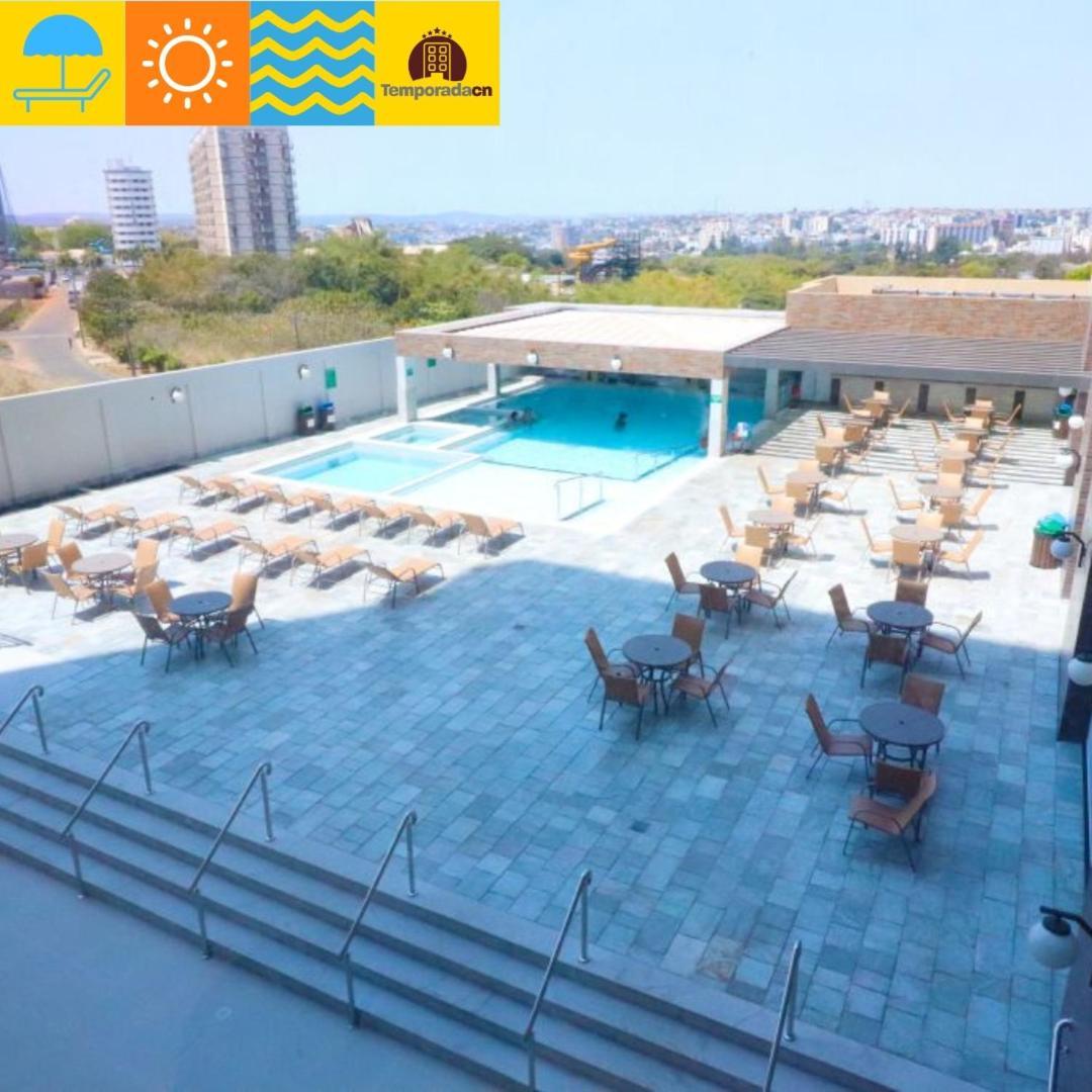 Piazza Com Acesso Ao Acqua Park - Gustavo Aparthotel Caldas Novas Kültér fotó